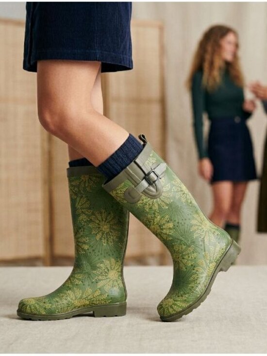 Capelli New York Shoes - Capelli New York Women Size 9 Rain Boots Green Floral Print Archival Statement